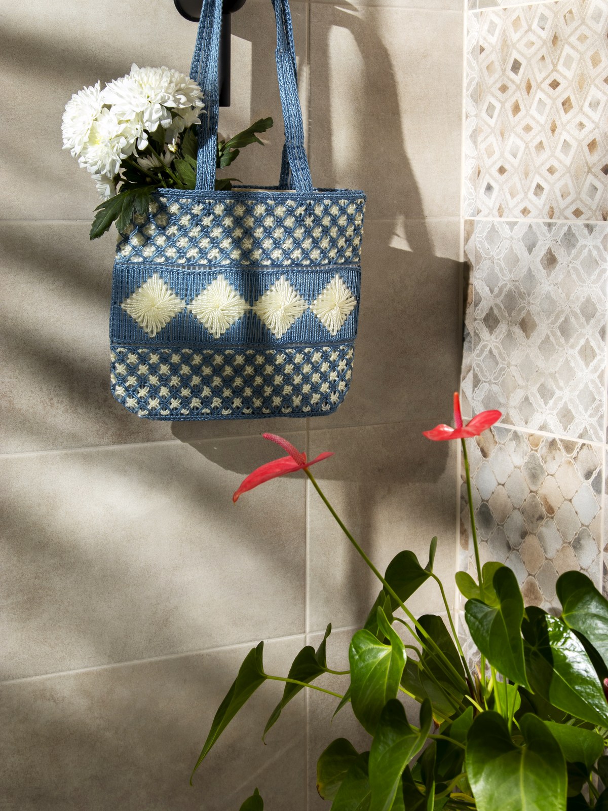 Mediterranean Tote Bag premium accessory product photo for Velvet Souq UAE