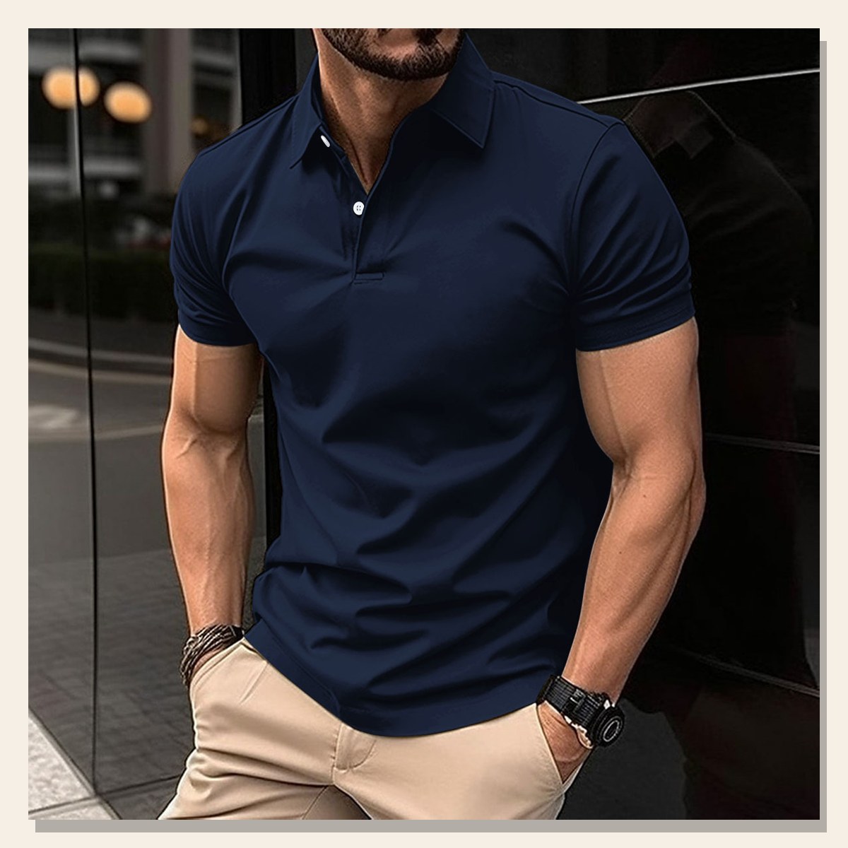 Gents Summer Lapel Polo Shirt studio product photo
