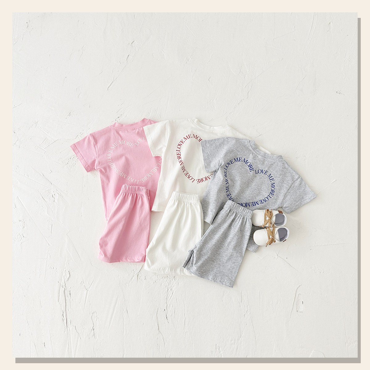 Kids Heart Print Short-Sleeve Set gallery image