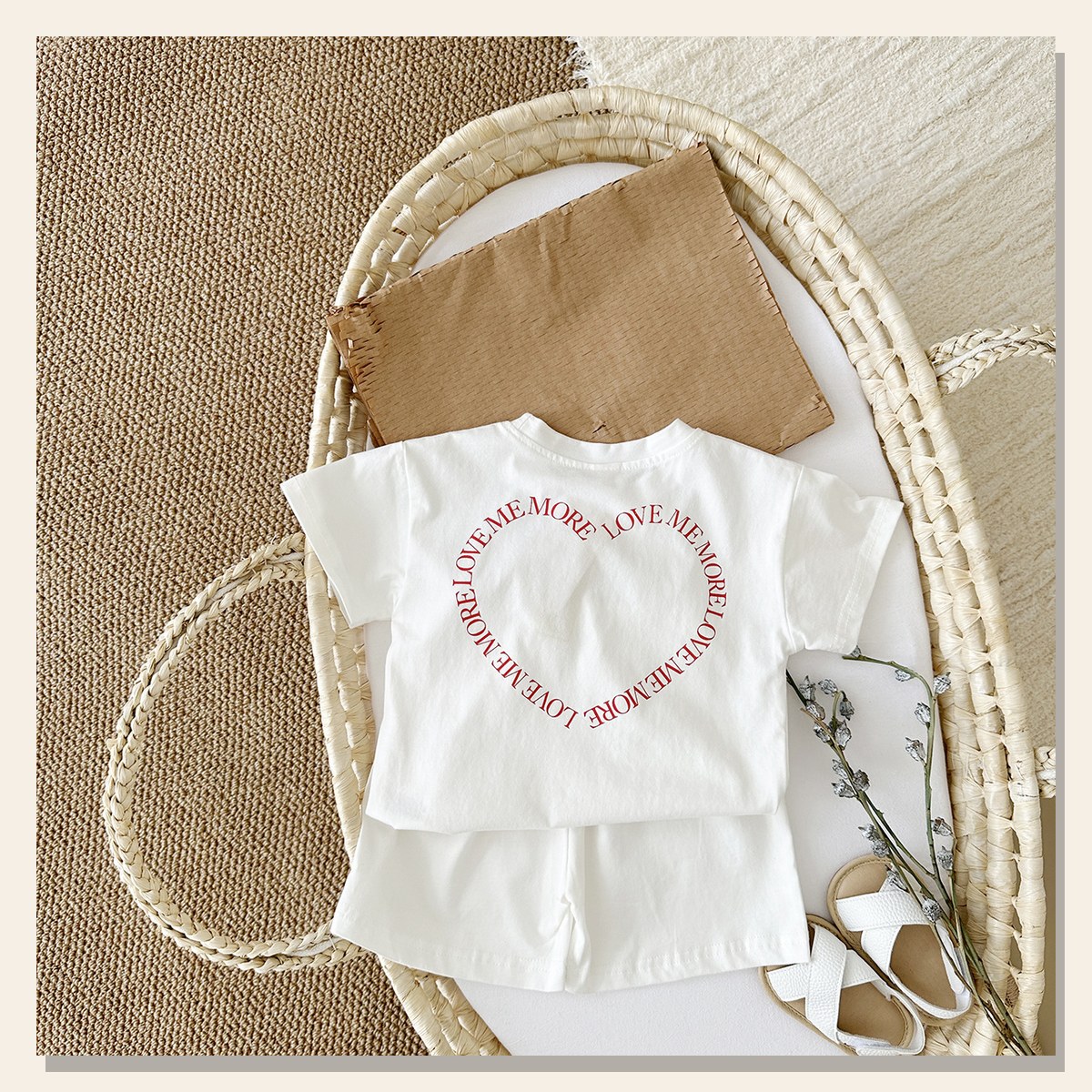 Kids Heart Print Short-Sleeve Set gallery image