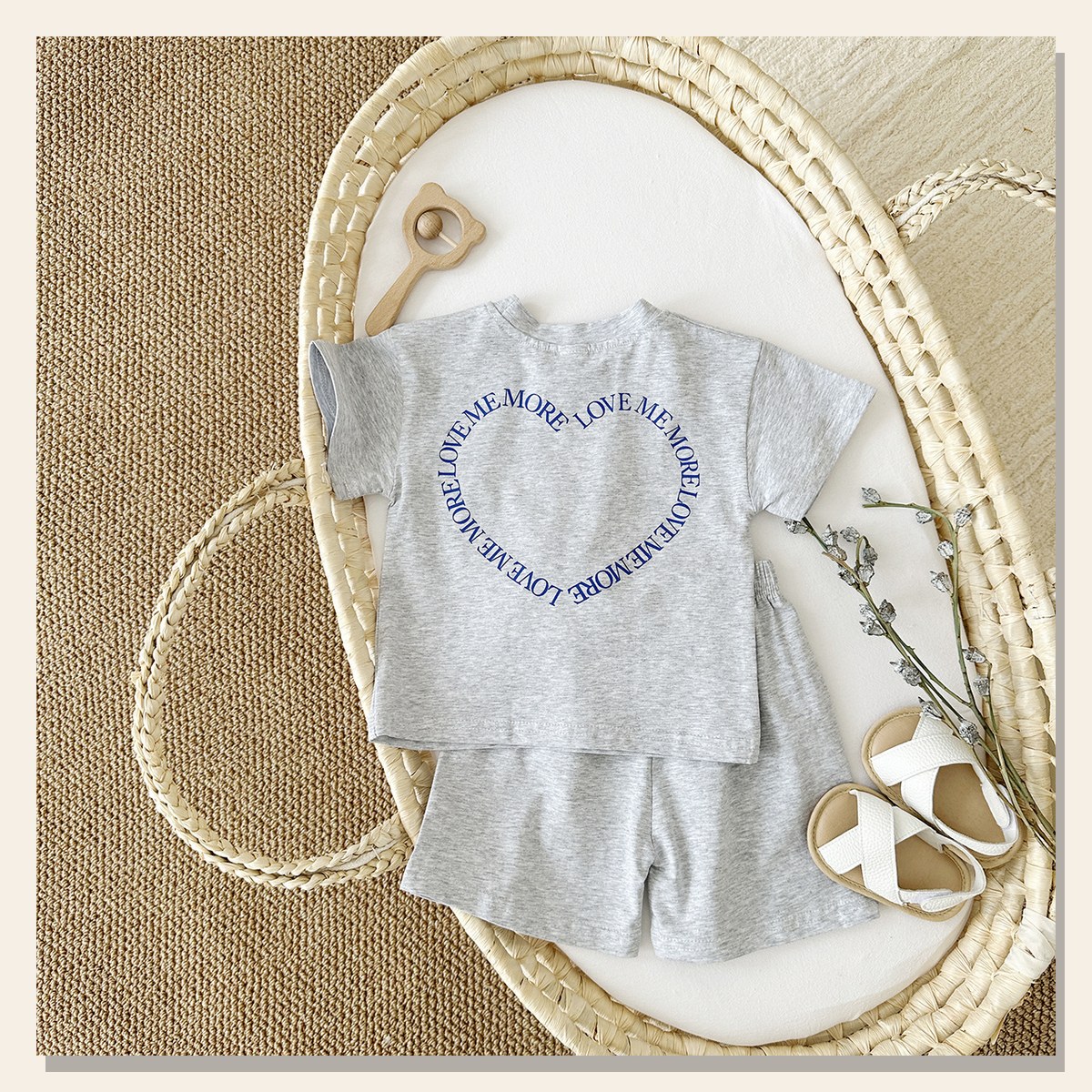Kids Heart Print Short-Sleeve Set gallery image