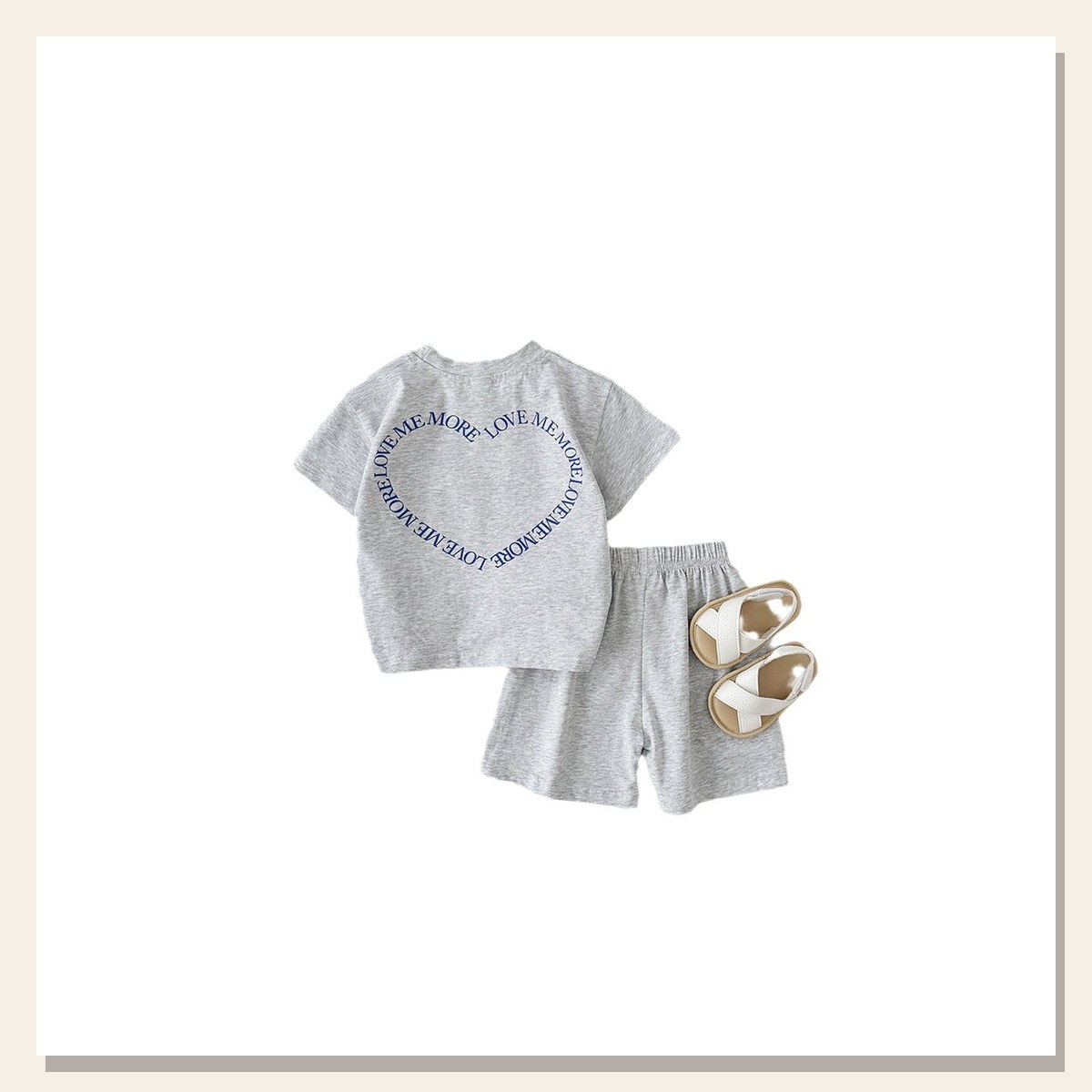 Kids Heart Print Short-Sleeve Set gallery image