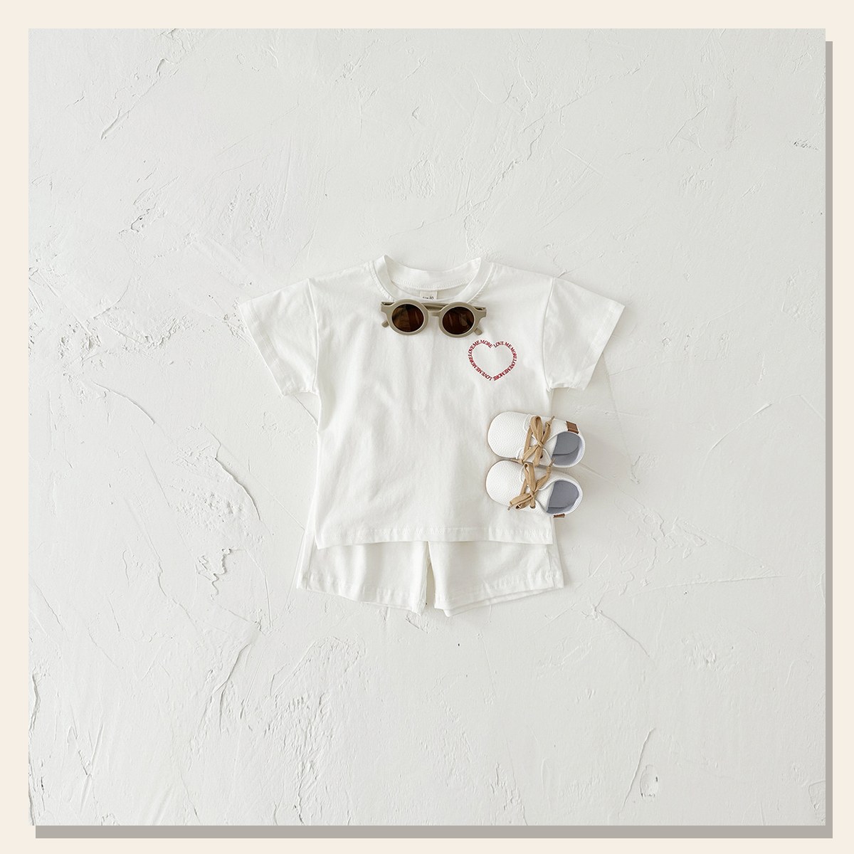 Kids Heart Print Short-Sleeve Set gallery image