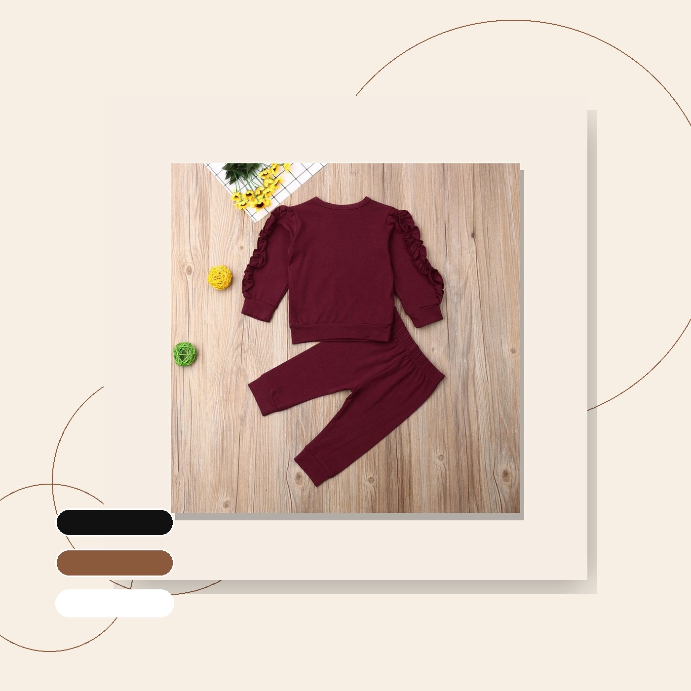 Kids Ruffle Jumper Two-Piece Set gallery image