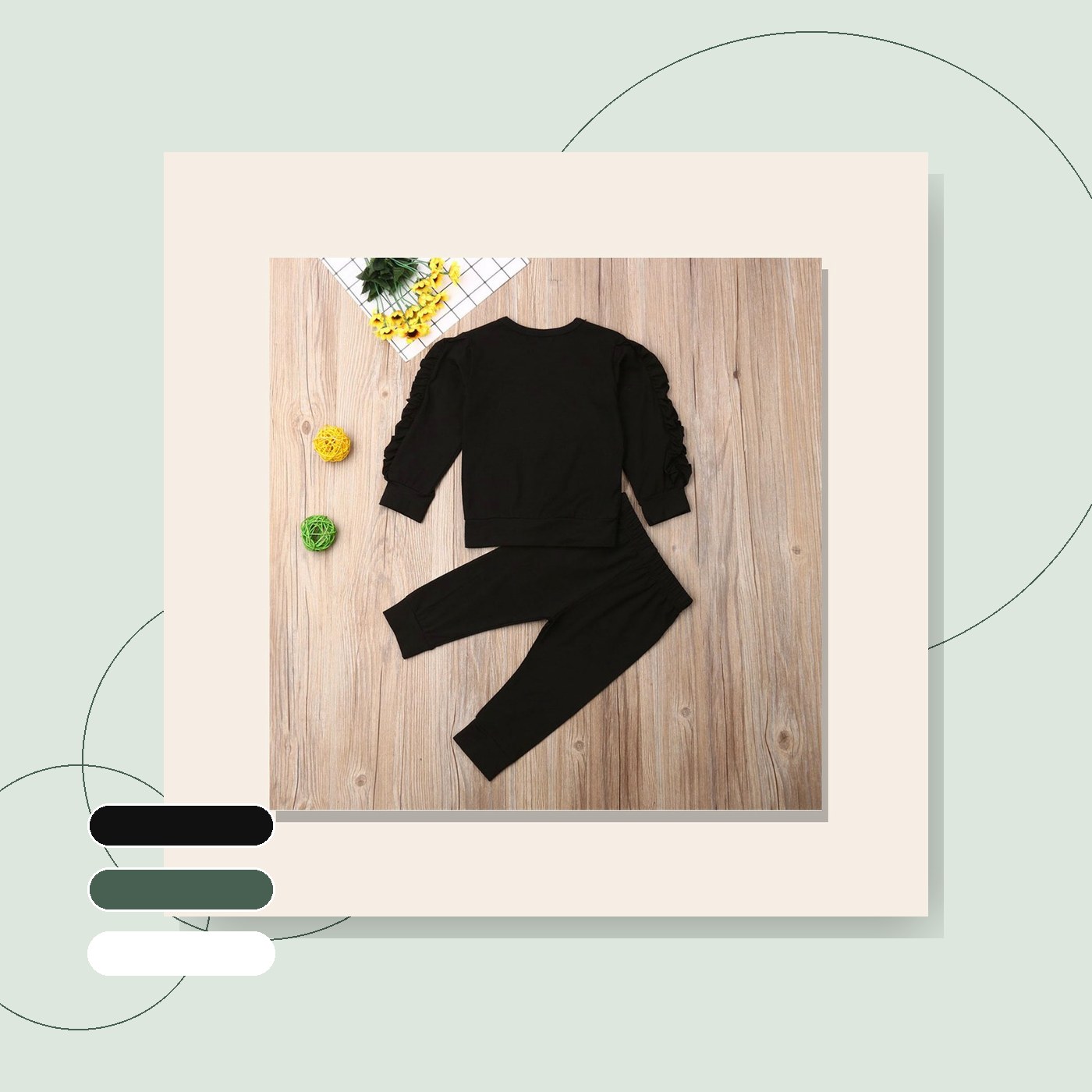Kids Ruffle Jumper Two-Piece Set gallery image