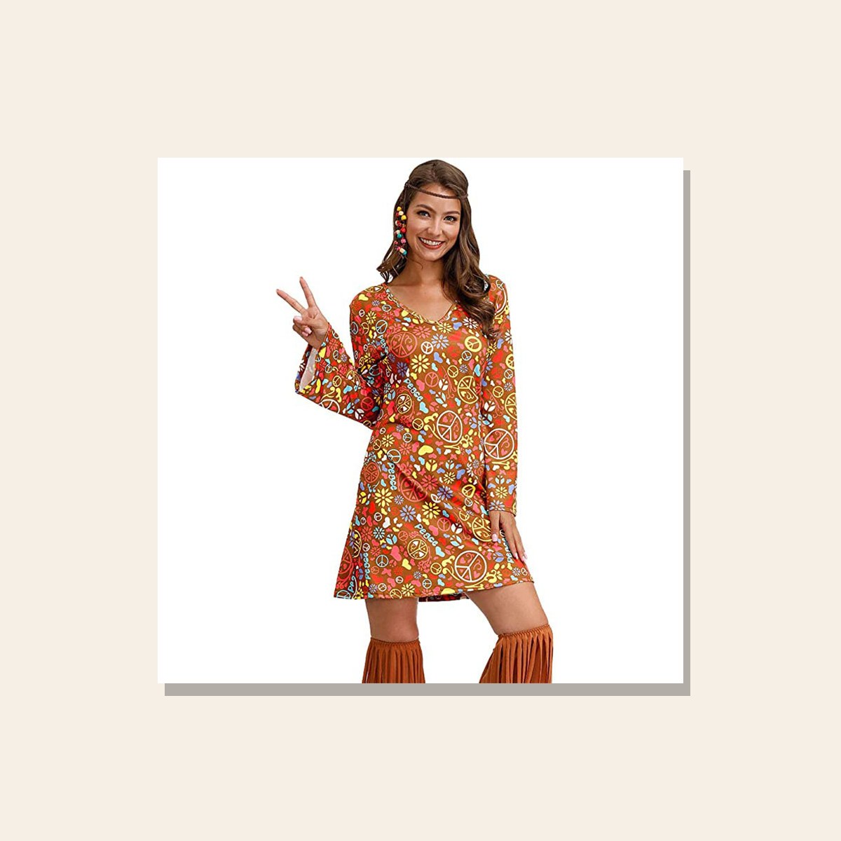 Ladies Boho Print Day Dress gallery image
