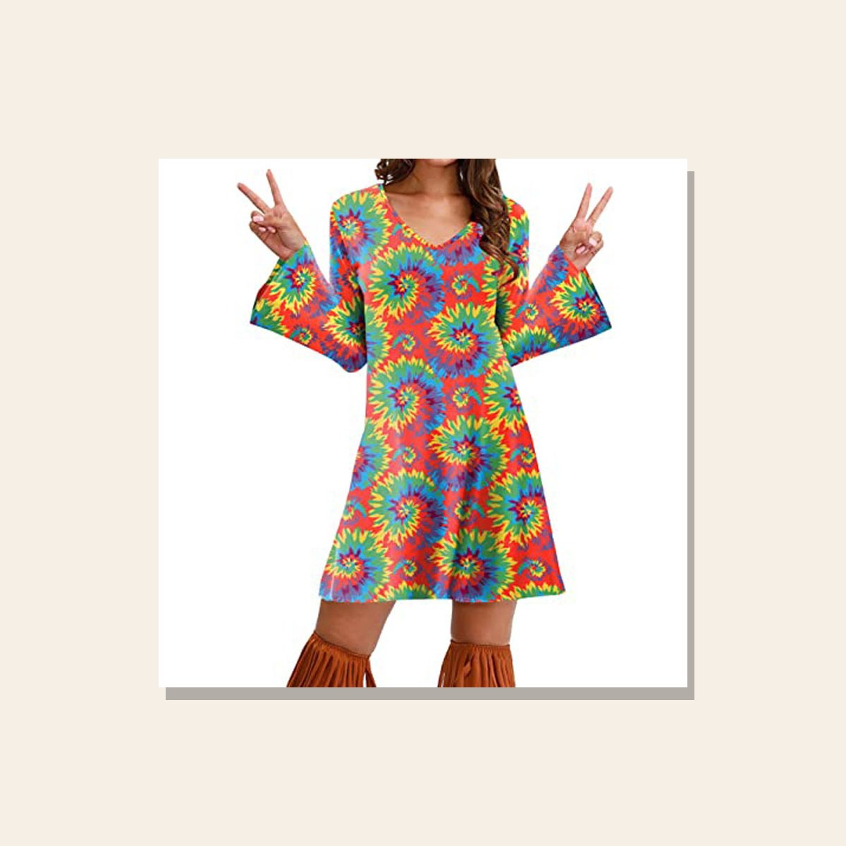 Ladies Boho Print Day Dress gallery image