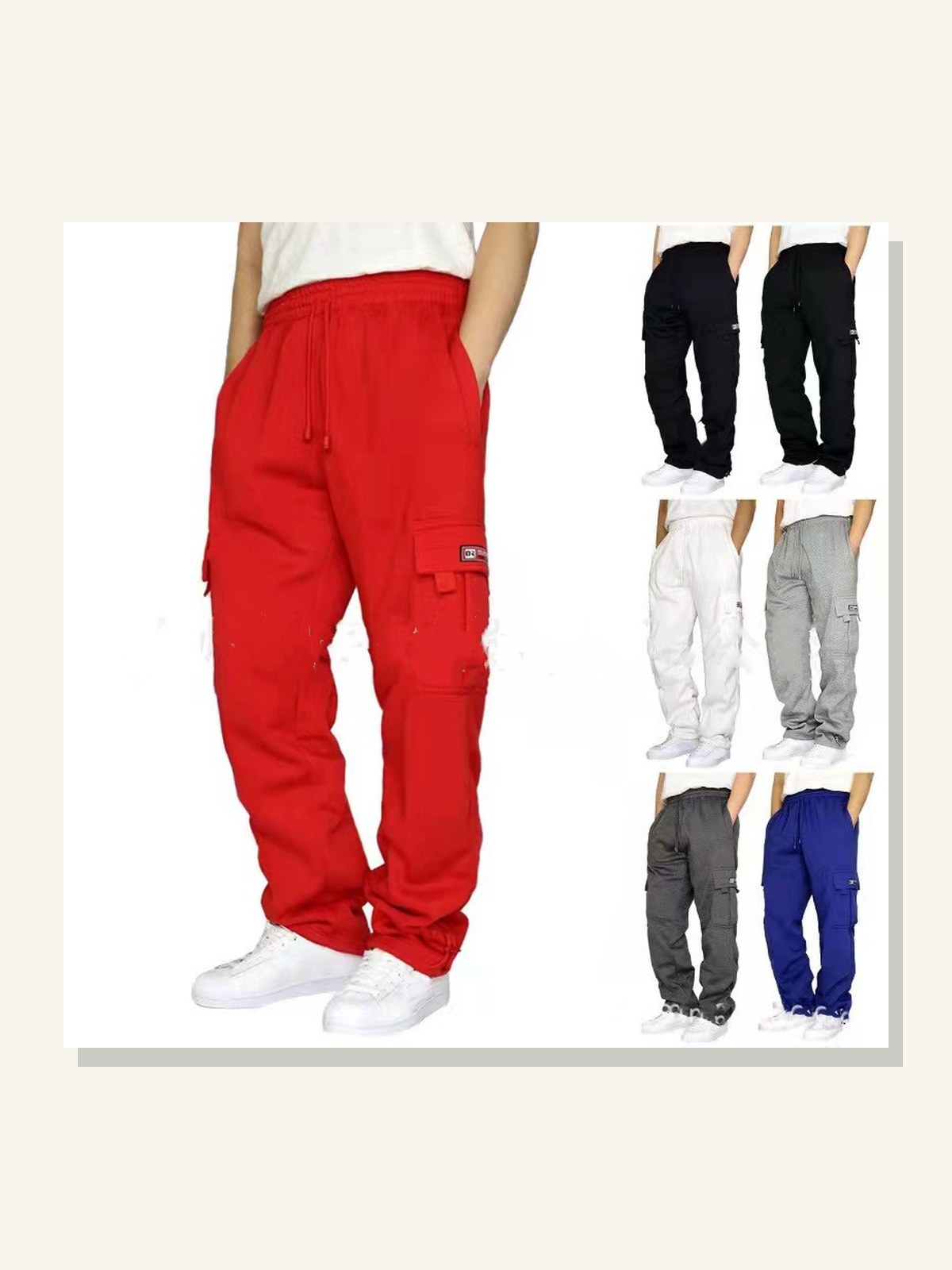 Men’s Stretch Waist Jogger Pants solid studio product photo for Velvet Souq UAE