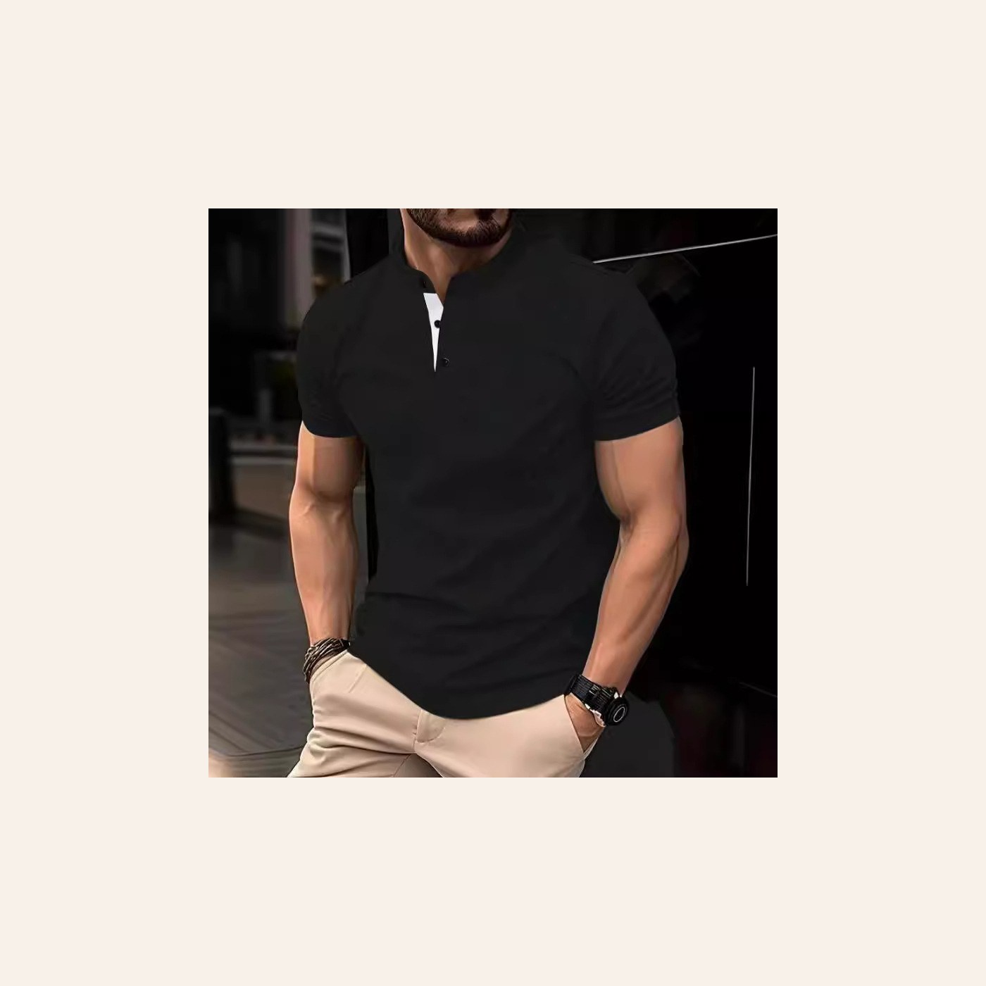 Gents Zipper Pocket Sports Polo Shirt gallery image