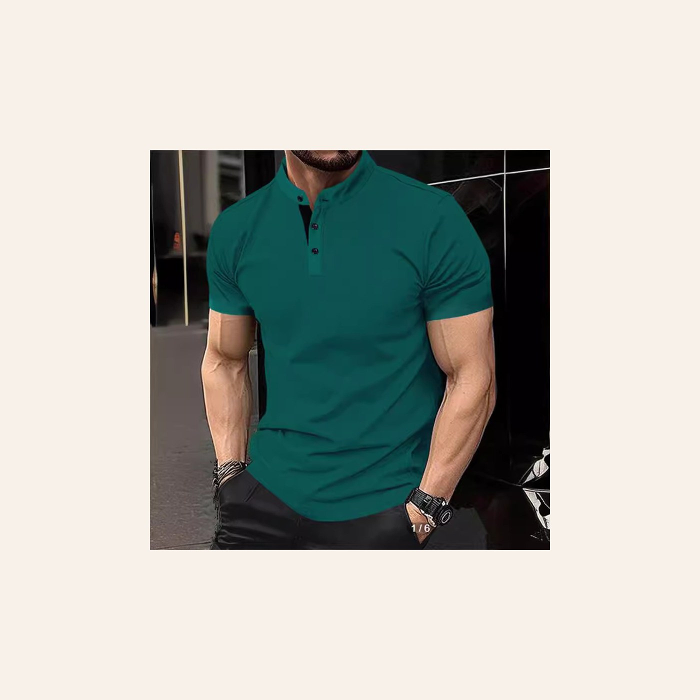 Gents Zipper Pocket Sports Polo Shirt gallery image