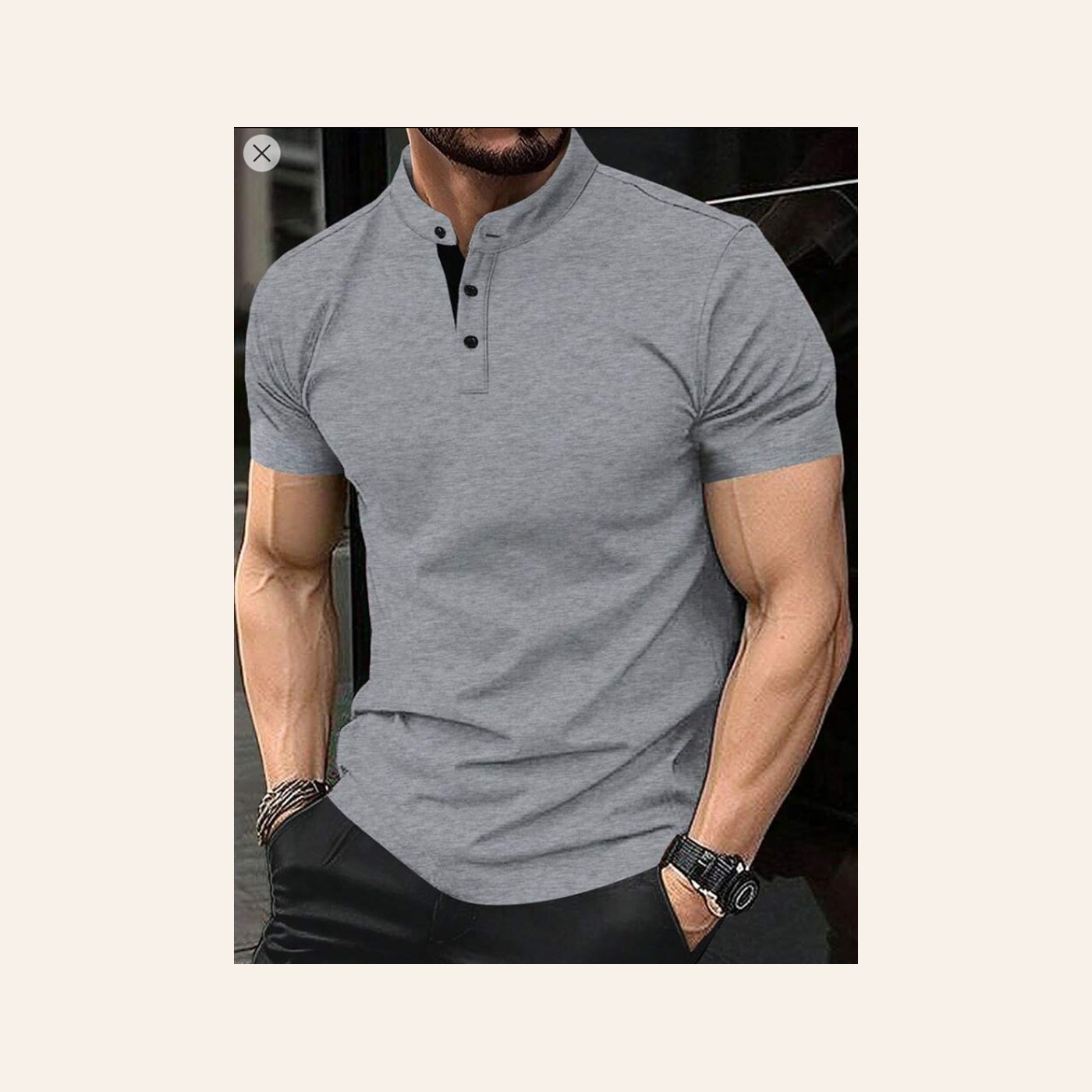 Gents Zipper Pocket Sports Polo Shirt clean ecommerce product photo for Velvet Souq UAE