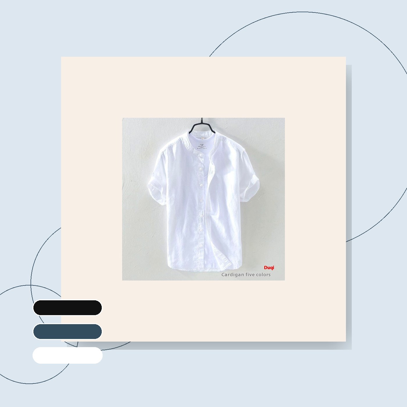Japanese Linen Shirt Gents Up-To-Neck gallery image