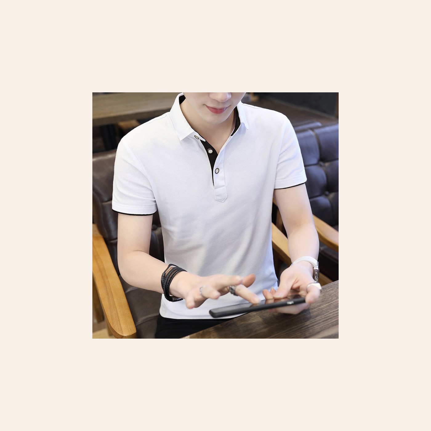 Polo Shirt For Gents Everyday Short Sleeve Polo clean ecommerce product photo for Velvet Souq UAE