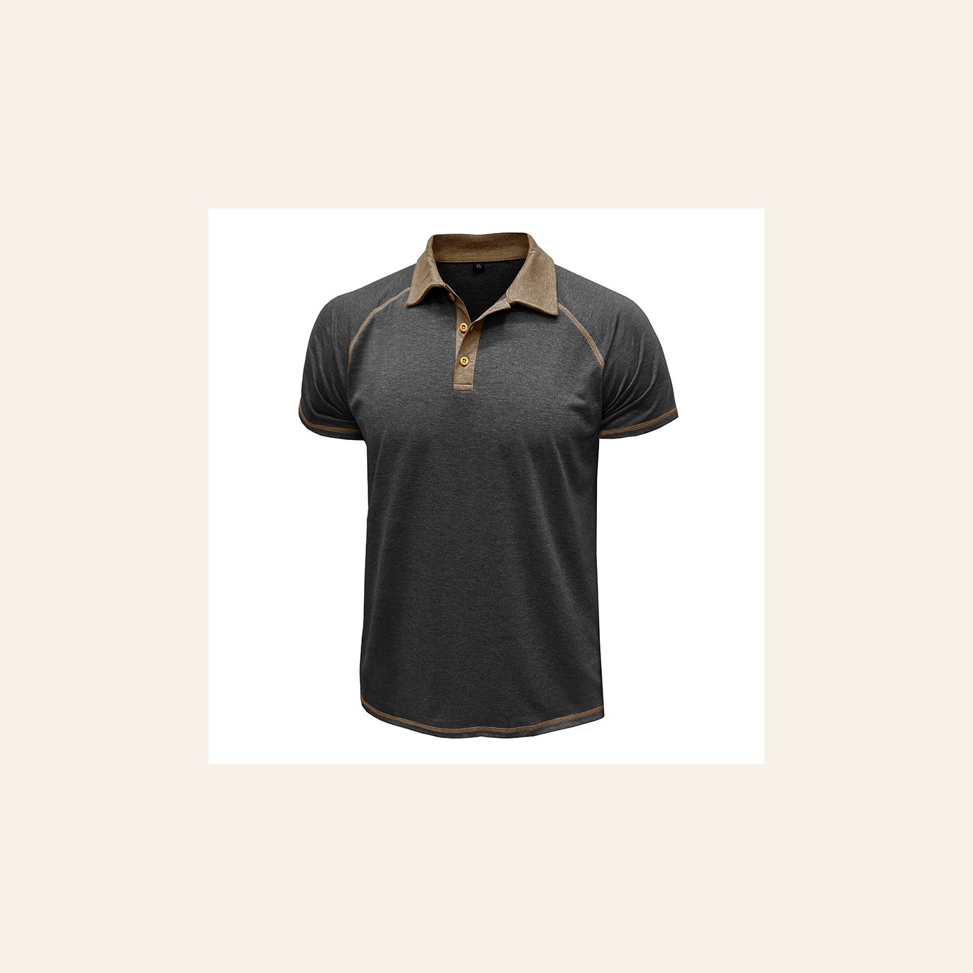 Short-Sleeved Lapel T-Shirt Polo Bottoming Shirt Gents Set gallery image