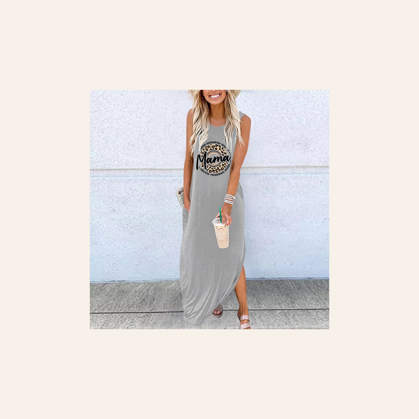 Summer Knitted Dress For Ladies clean ecommerce product photo for Velvet Souq UAE