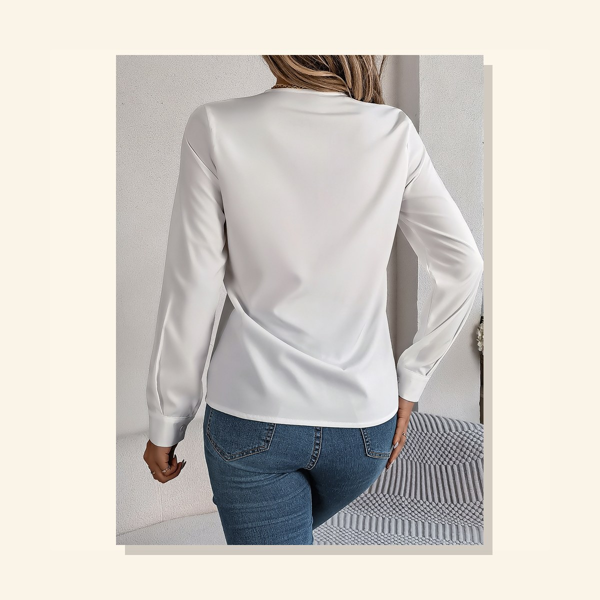 Ladies Commuter V-Neck Blouse gallery image