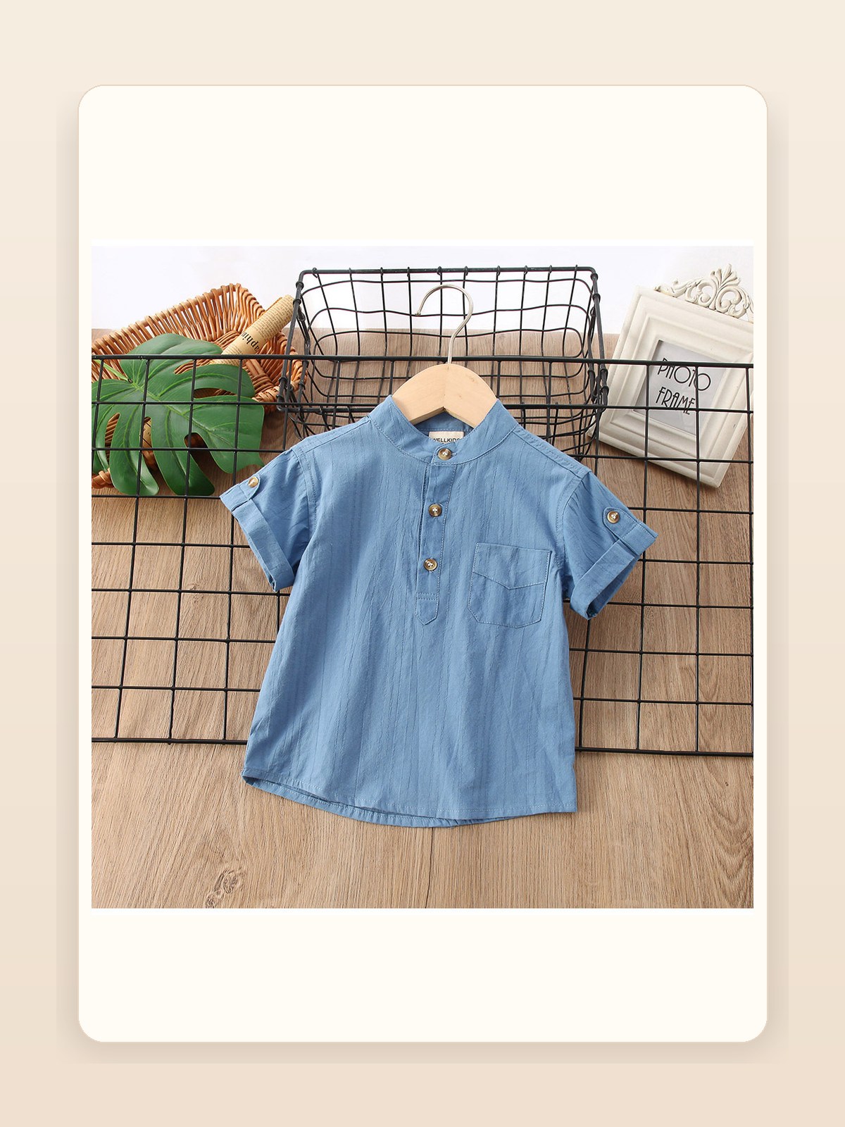 Boys Solid Short-Sleeve Summer Shirt gallery image